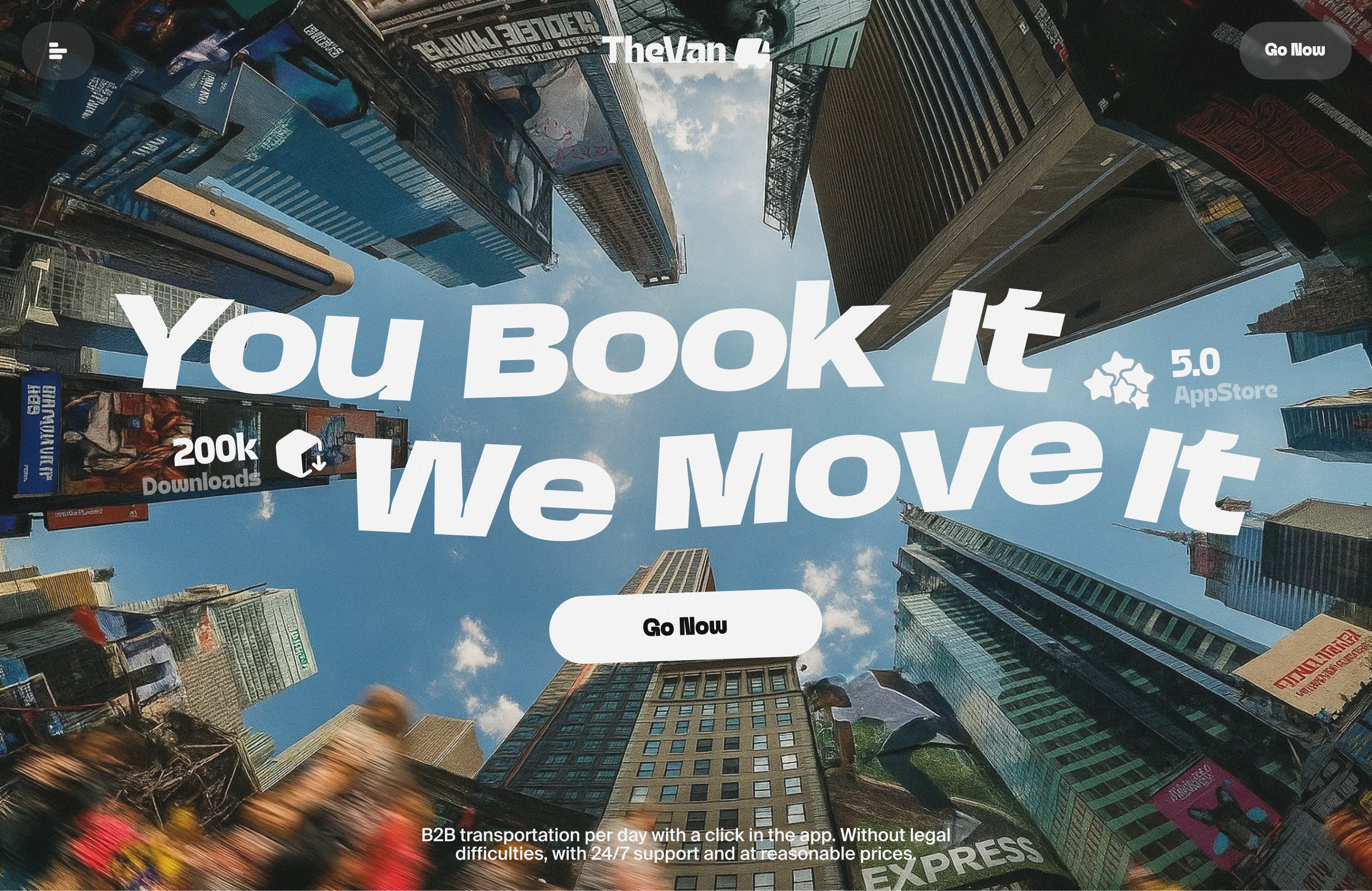 TheVanApp Screen 1